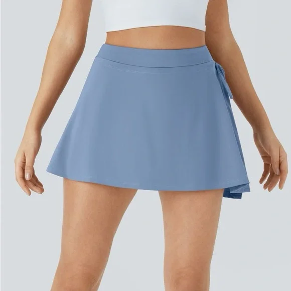 NWT- HALARA - Light Blue Tie-Waist Skort - size S - Picture 2 of 11